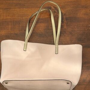 Kate Spade Light Pink Tote with Gold Handles